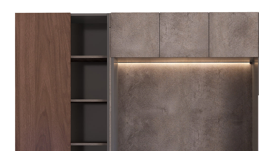Wooden Office Storage Cabinet with Locking System, Shelves & Premium Wooden Finish for Offices