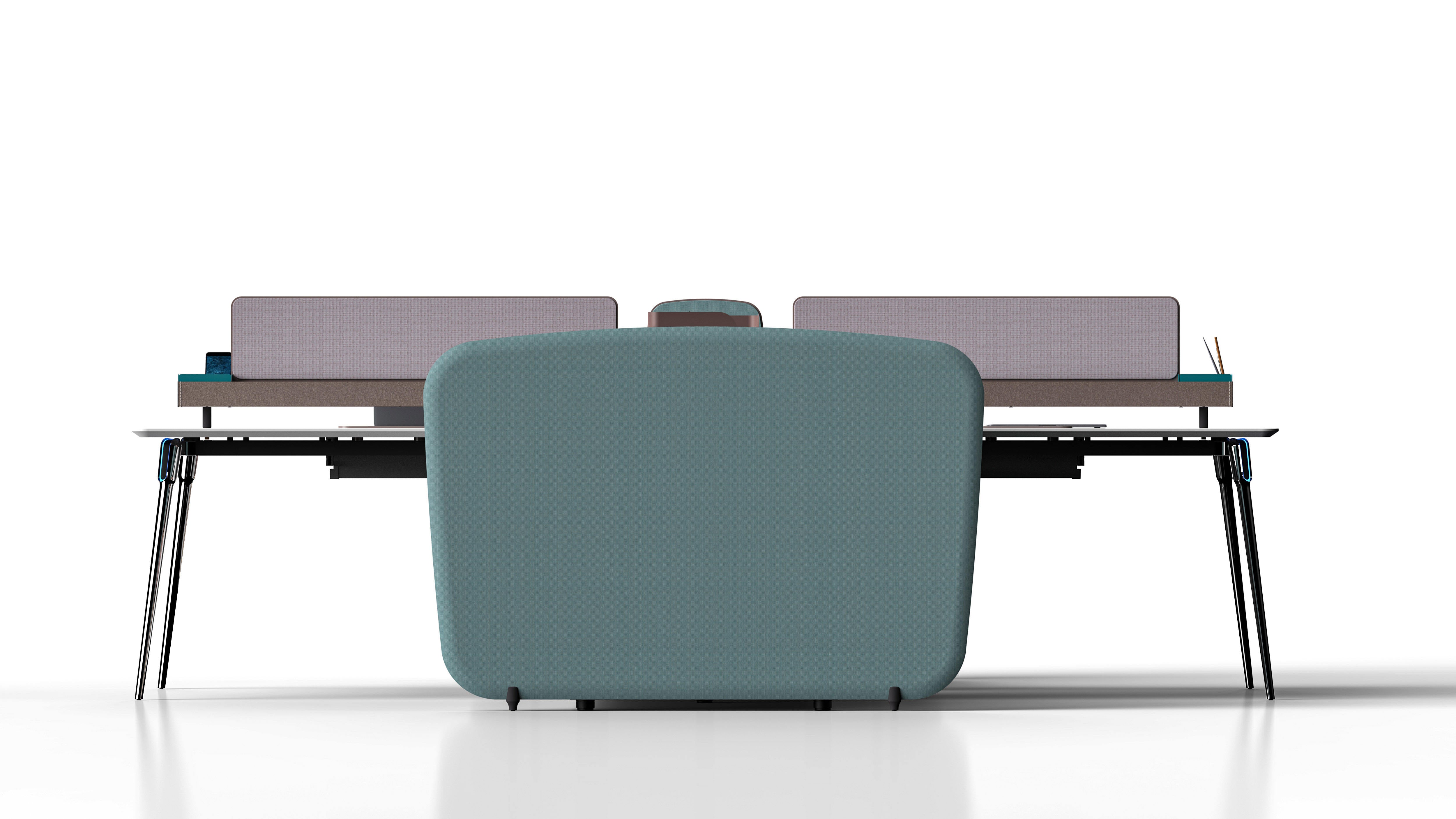 Modern Modular Office Workstation - Collaborative Desk System with Storage, Privacy Panels & Sleek Design for Dynamic Teams