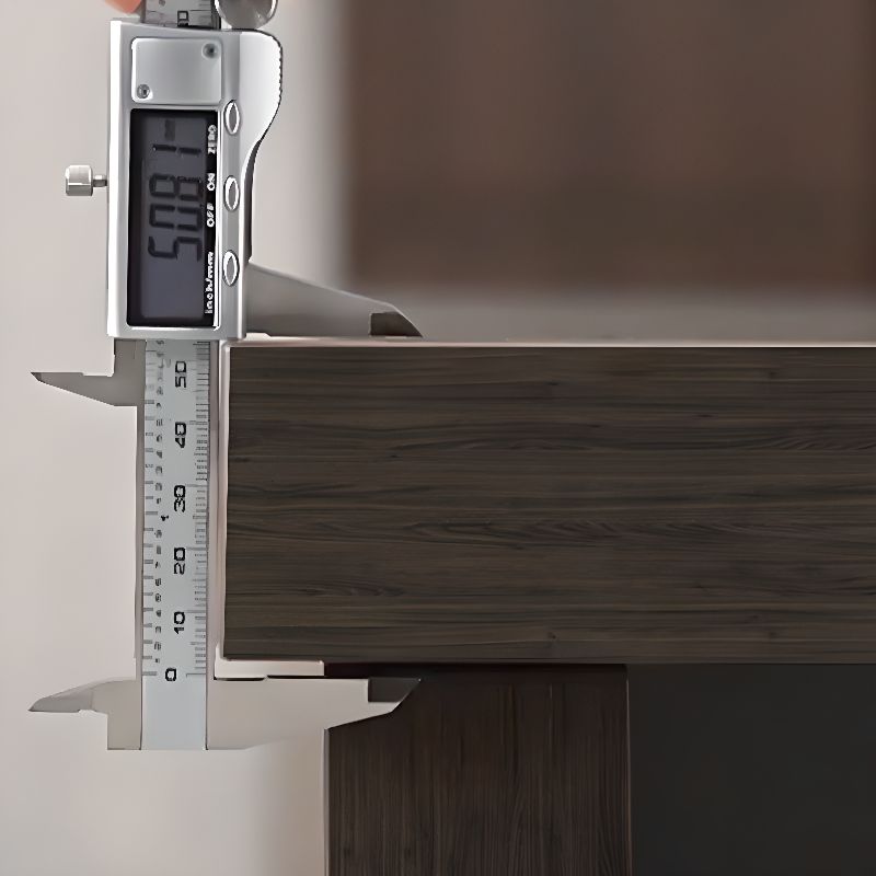 Director L-Shape Office Table Luxury Desk with Locking Drawer, CPU Storage, Desk Return, and Organized Wiring System - Dark Brown