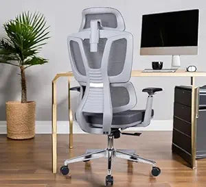 Mesh Back Executive Chair – 3D Armrests, Multi‑Tilt Lock, Chrome Base | Office/Home Use – Grippy, Comfortable & Stylish