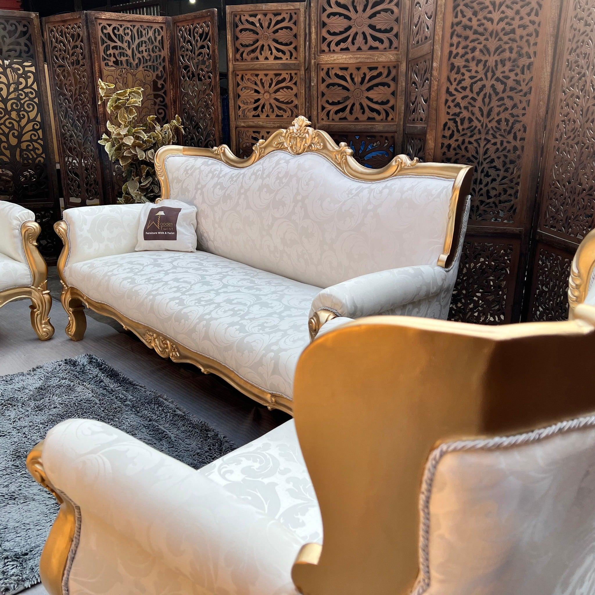 3-Seater Carving Sofa of Home Furniture For living Home, Hand Made Crafted by Expert Wood Artisan And Durable Wood Quality