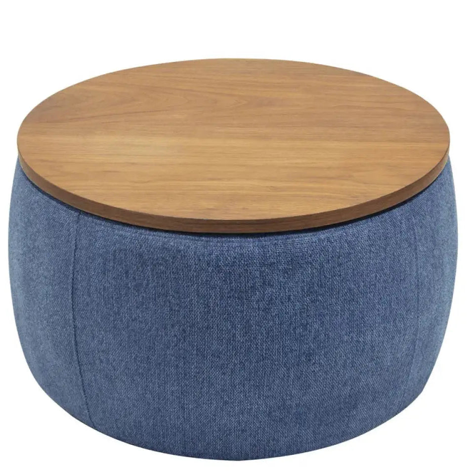 Ottoman Table with Storage – Removable Wood Top Spacious Hidden for Living Room or Lounge.