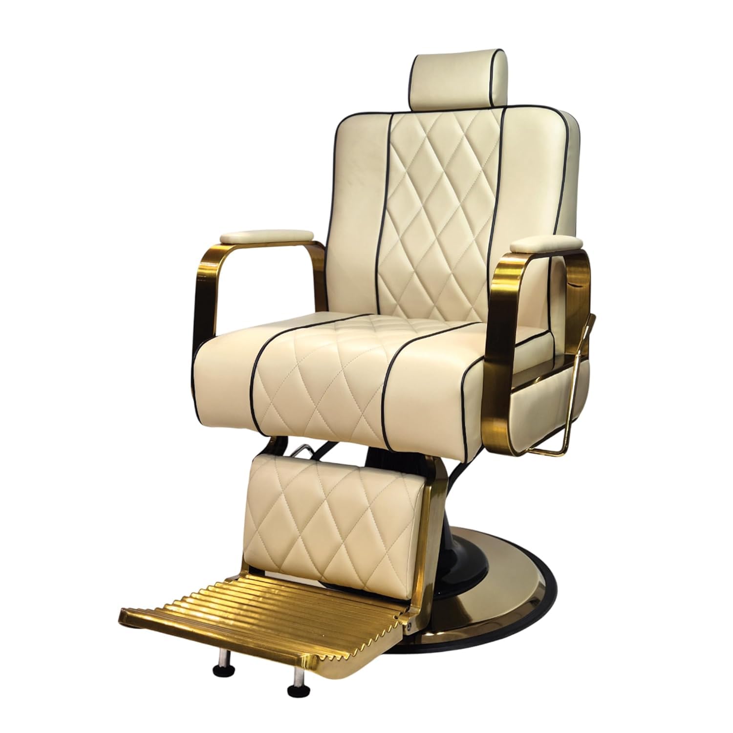 Salon Chair for Modern Gold Hydraulic Lift Salon Chair - 360° Swivel, Adjustable Height, Comfortable, and Durable for Professional Hair Salon