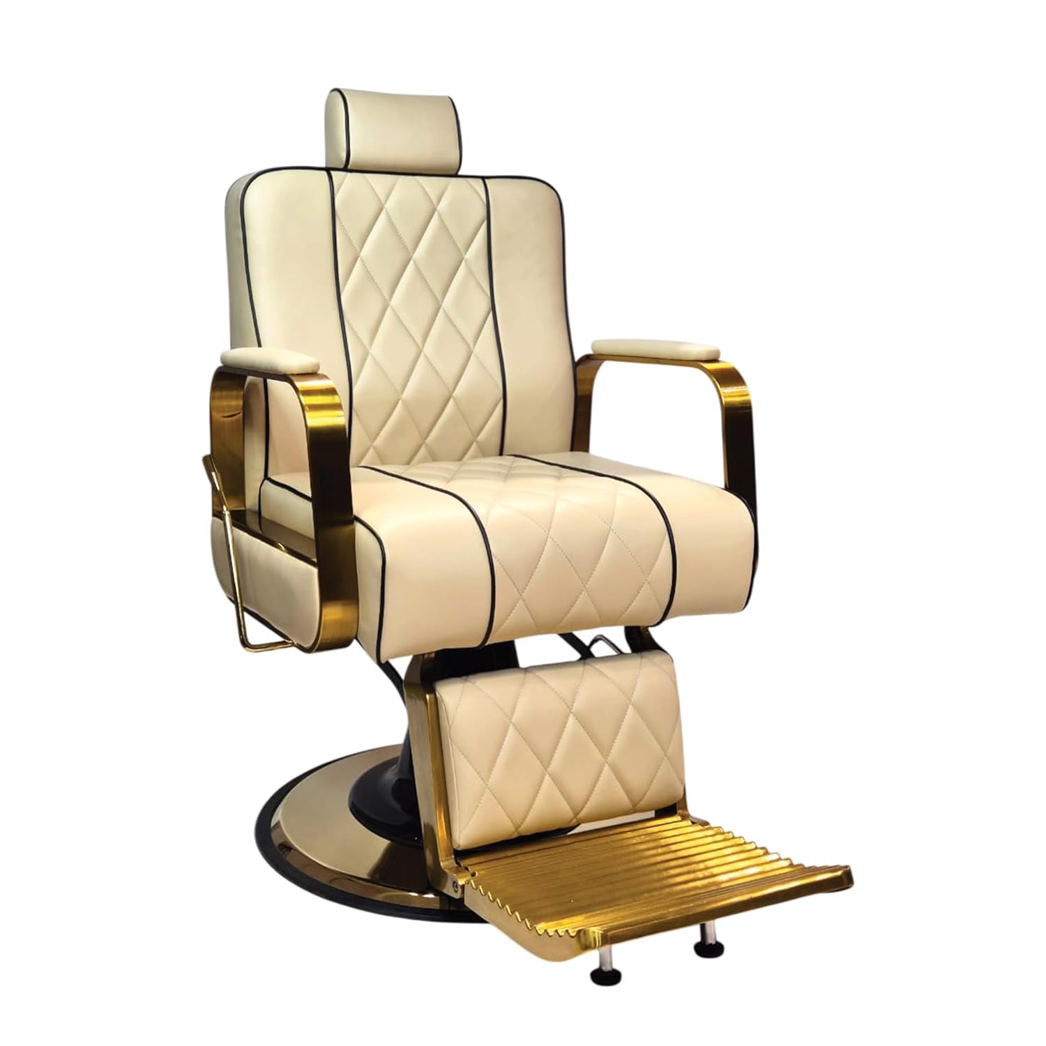 Salon Chair for Modern Gold Hydraulic Lift Salon Chair - 360° Swivel, Adjustable Height, Comfortable, and Durable for Professional Hair Salon