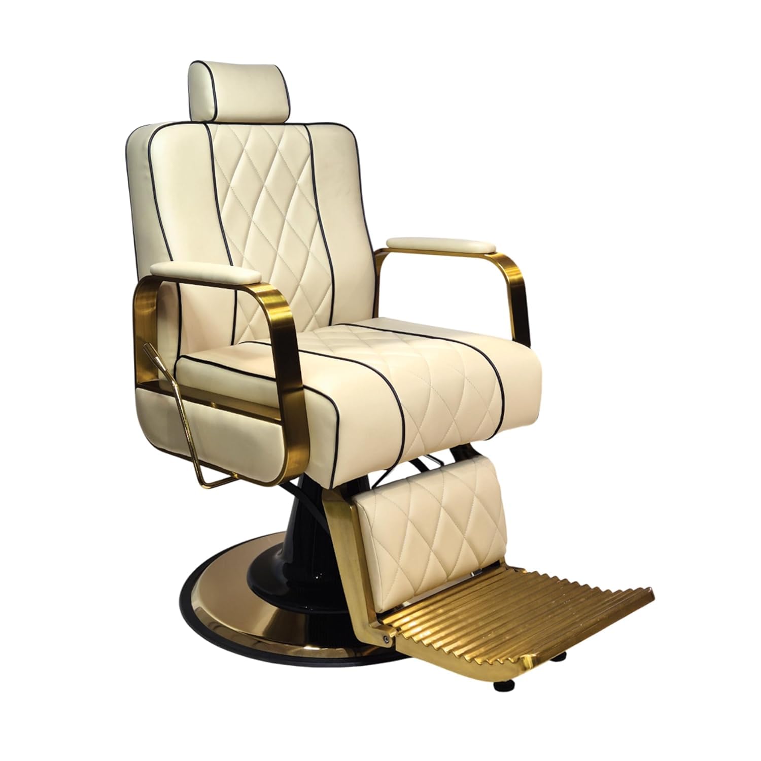 Salon Chair for Modern Gold Hydraulic Lift Salon Chair - 360° Swivel, Adjustable Height, Comfortable, and Durable for Professional Hair Salon