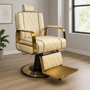 Salon Chair for Modern Gold Hydraulic Lift Salon Chair - 360° Swivel, Adjustable Height, Comfortable, and Durable for Professional Hair Salon