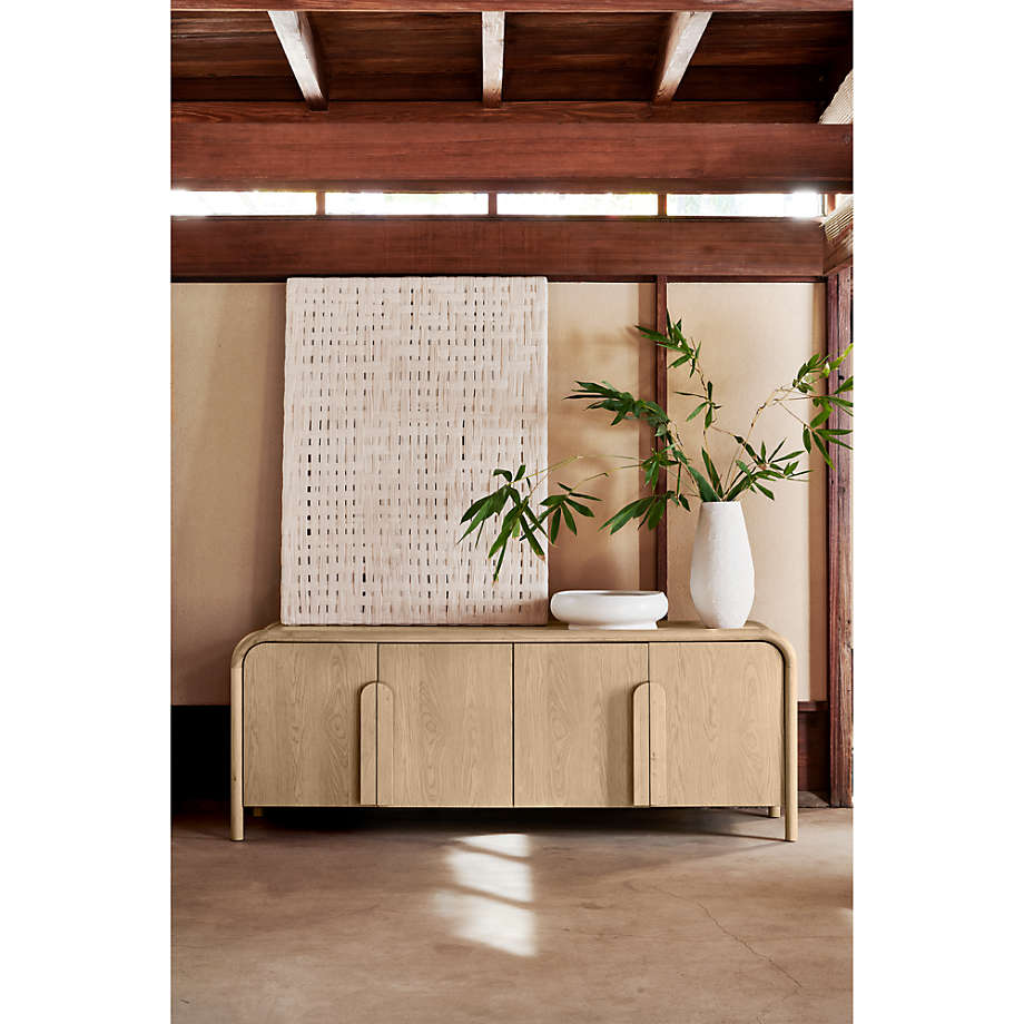 Wooden Storage Cabinet with Elegant Finish for Living and Dining Rooms and Soft-Close Doors for Seamless Storage