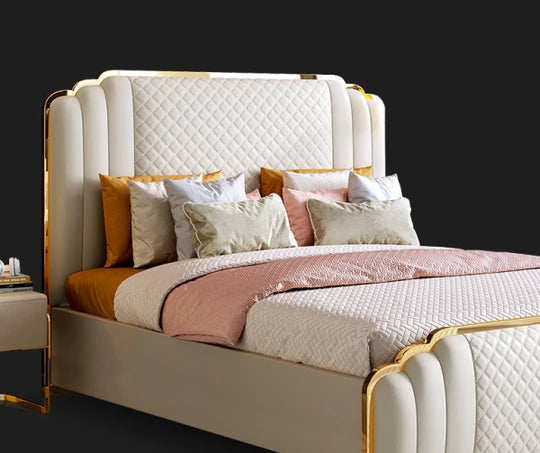 Premium Upholstered Bed for Home Furniture – Solid Wood Frame, Optional Storage & Modern Design