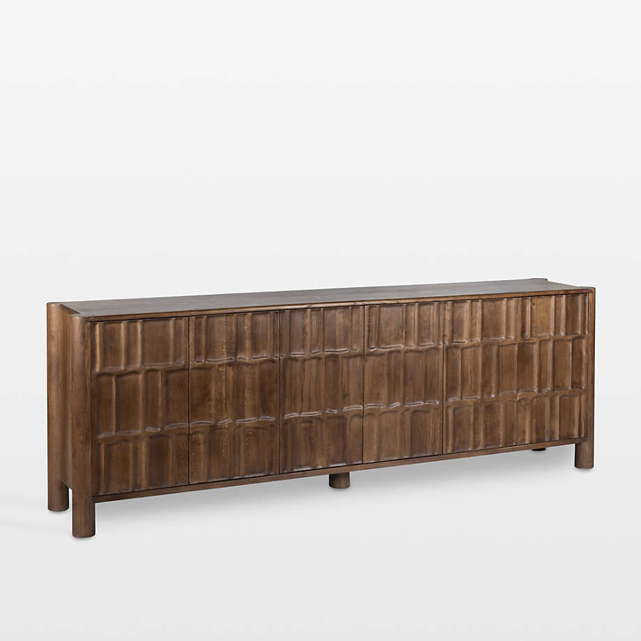 Wooden Storage Cabinet with Gentle-Close Hinges and Stylish Design, and Storage Compartments