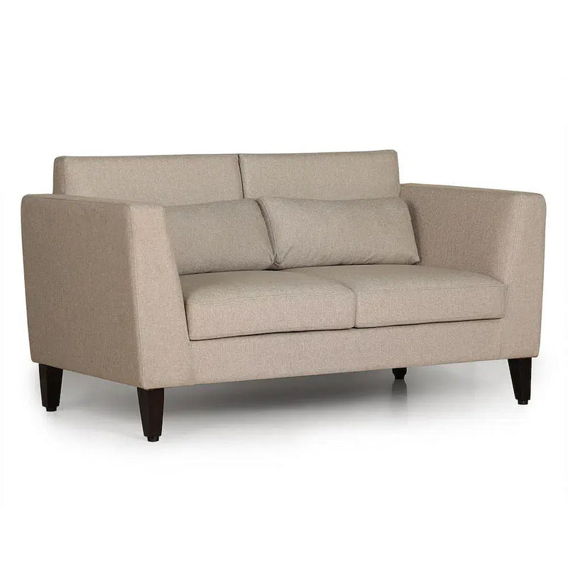 Leatherette Upholstery with Teak Wood Sofa