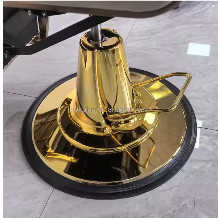 Salon Chair for Modern Gold Hydraulic Lift Salon Chair - 360° Swivel, Adjustable Height, Comfortable, and Durable for Professional Hair Salon