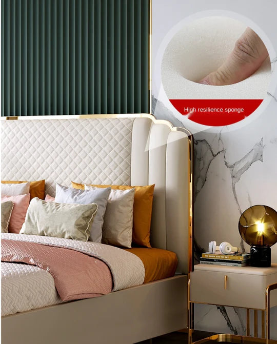 Premium Upholstered Bed for Home Furniture – Solid Wood Frame, Optional Storage & Modern Design