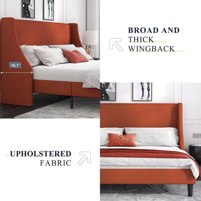 Luxuary Bed in King Size with Plywood Frame, 54″ High Button- Sleepwell