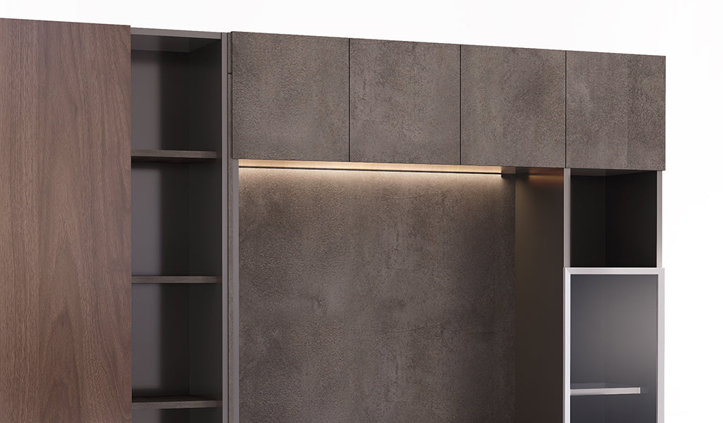 Wooden Office Storage Cabinet with Locking System, Shelves & Premium Wooden Finish for Offices