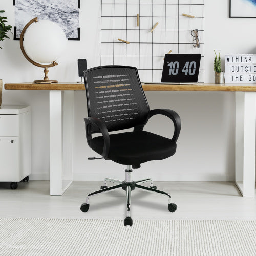 Medium Back Executive Office Chair with Chrome Base