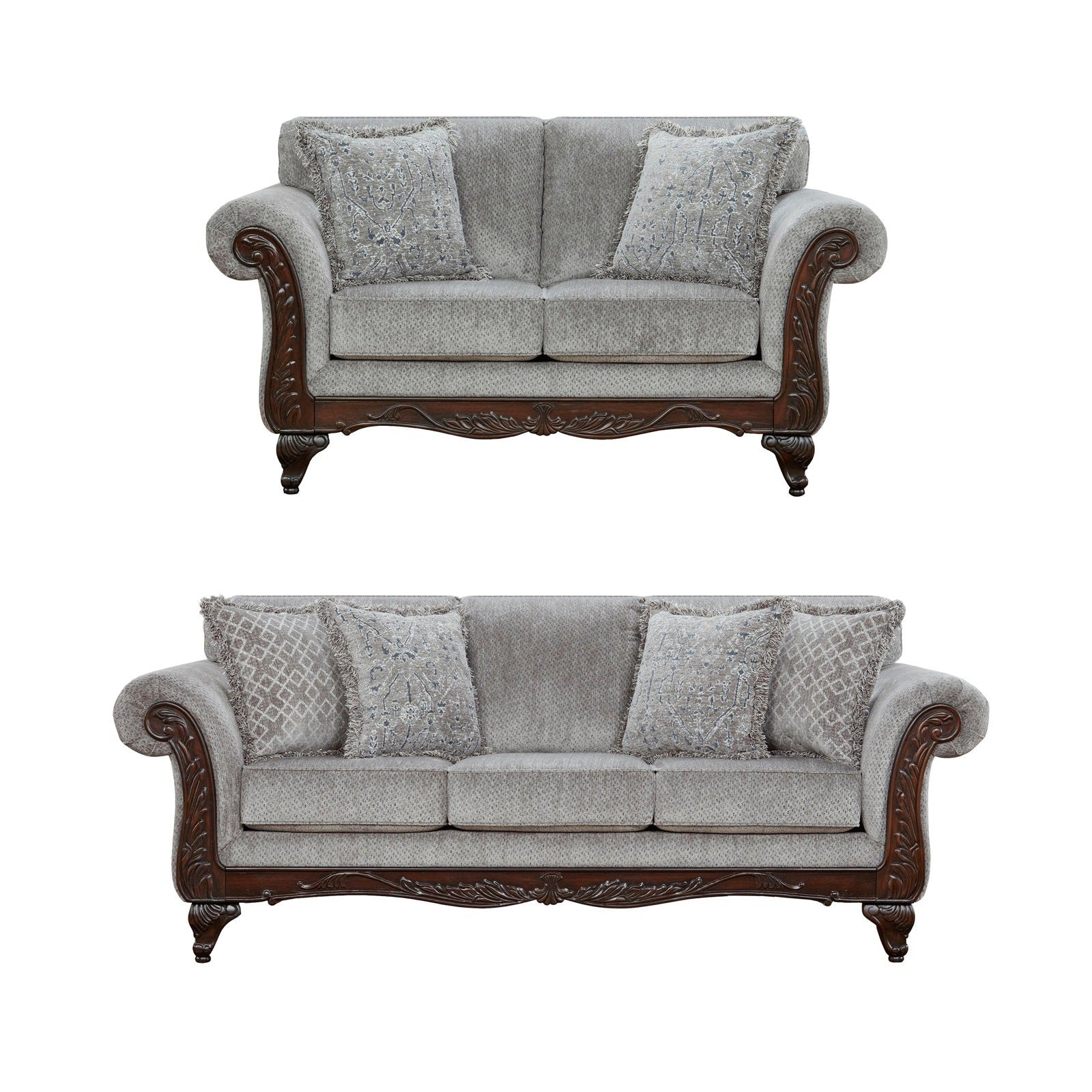 Handmade Wooden 2-Seater Sofa with Elegant Carved Design – Perfect for Classic and Traditional Living Spaces