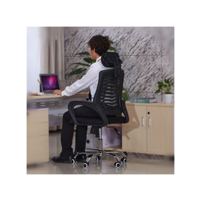 High Back Office Chair with Chrome Base -