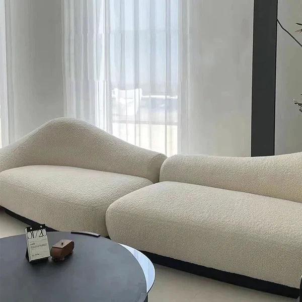 Luxury Lamb Wool Sofa Soft, Breathable Fibre Upholstery for a Cosy and Stylish Living Experience