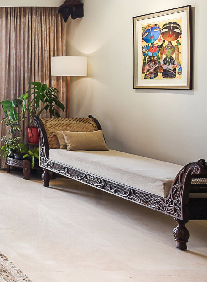 Rattan Cane Sofa in Premium Sheesham Wood Natural Elegance and Modern Comfort