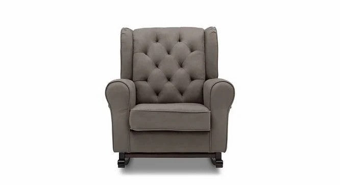 Lounge Chair For Living Room ,Comfortable Seating Luxury Design ,Rocking Chair Upholstery Fabric -Gray