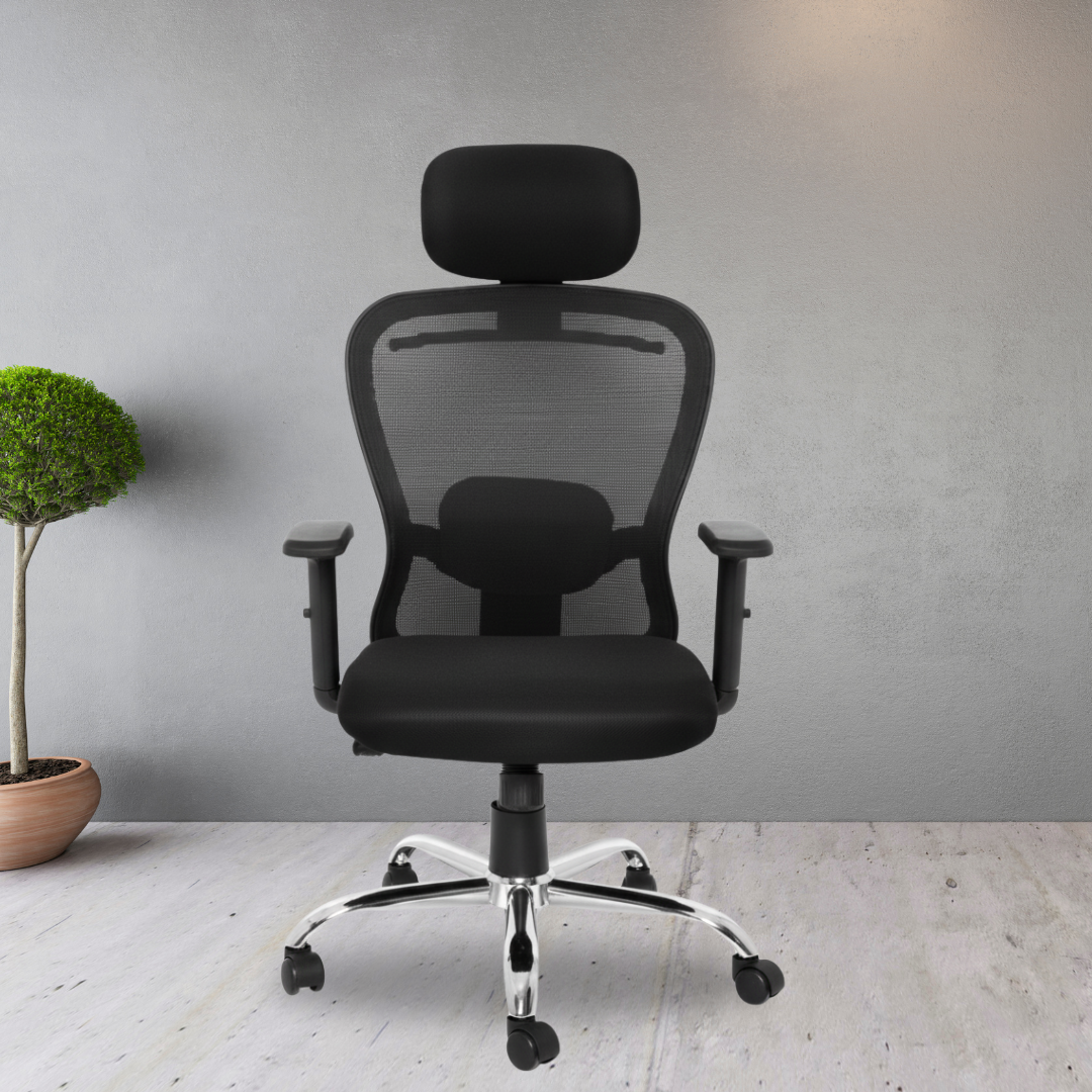 High Back Director Office Chair with Chrome Base