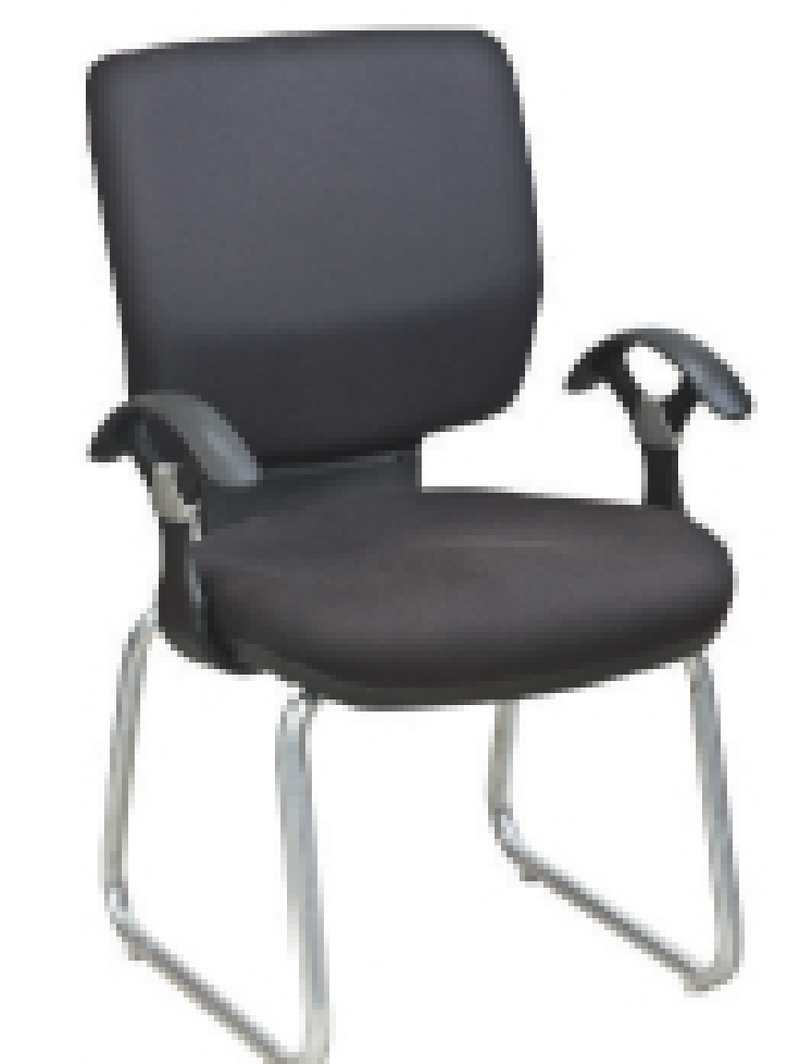 Visitor Office Chair Seat & Back Leatherette with Chrome Base