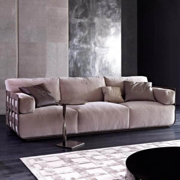Velvet Sofa for Living Room with Plush Cushions and Premium Look Soft Touch and Elegant Design for Modern Homes