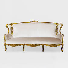 Royal 3-Seater Sofa with Golden Finish Hand-Carved Design with Luxurious Comfort
