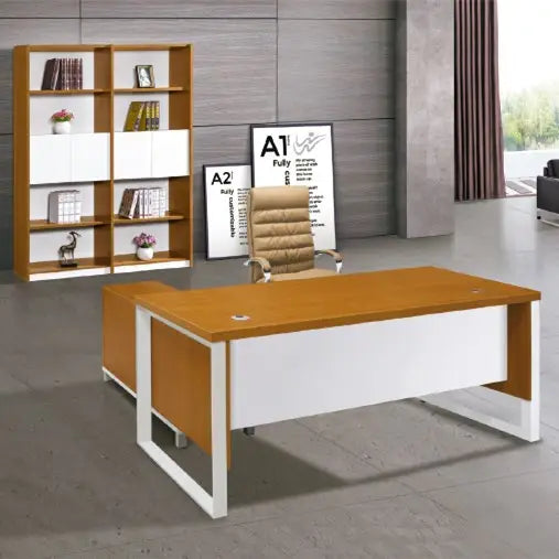 Executive Table with Openable Shutter & Metal Leg