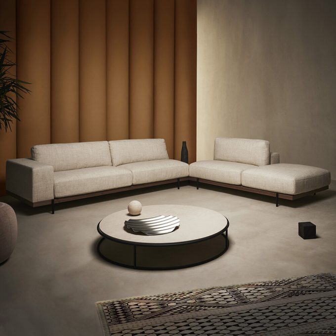 L-Shape Sofa For Home Furniture Upholstery Suede Fabric and Best Quality Fabric and A-Class Quality Wood and Modern and Elegance