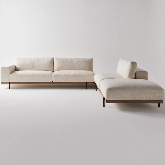 L-Shape Sofa For Home Furniture Upholstery Suede Fabric and Best Quality Fabric and A-Class Quality Wood and Modern and Elegance