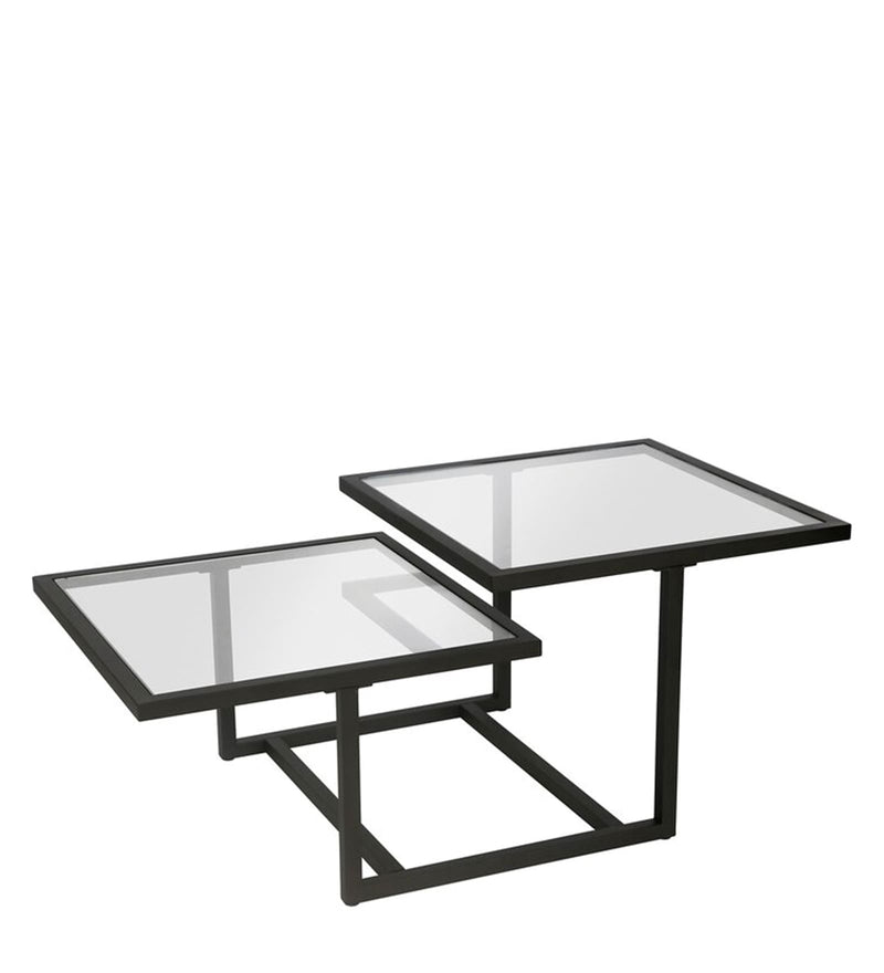 Metal Frame Base Glass Top Designer Center Table