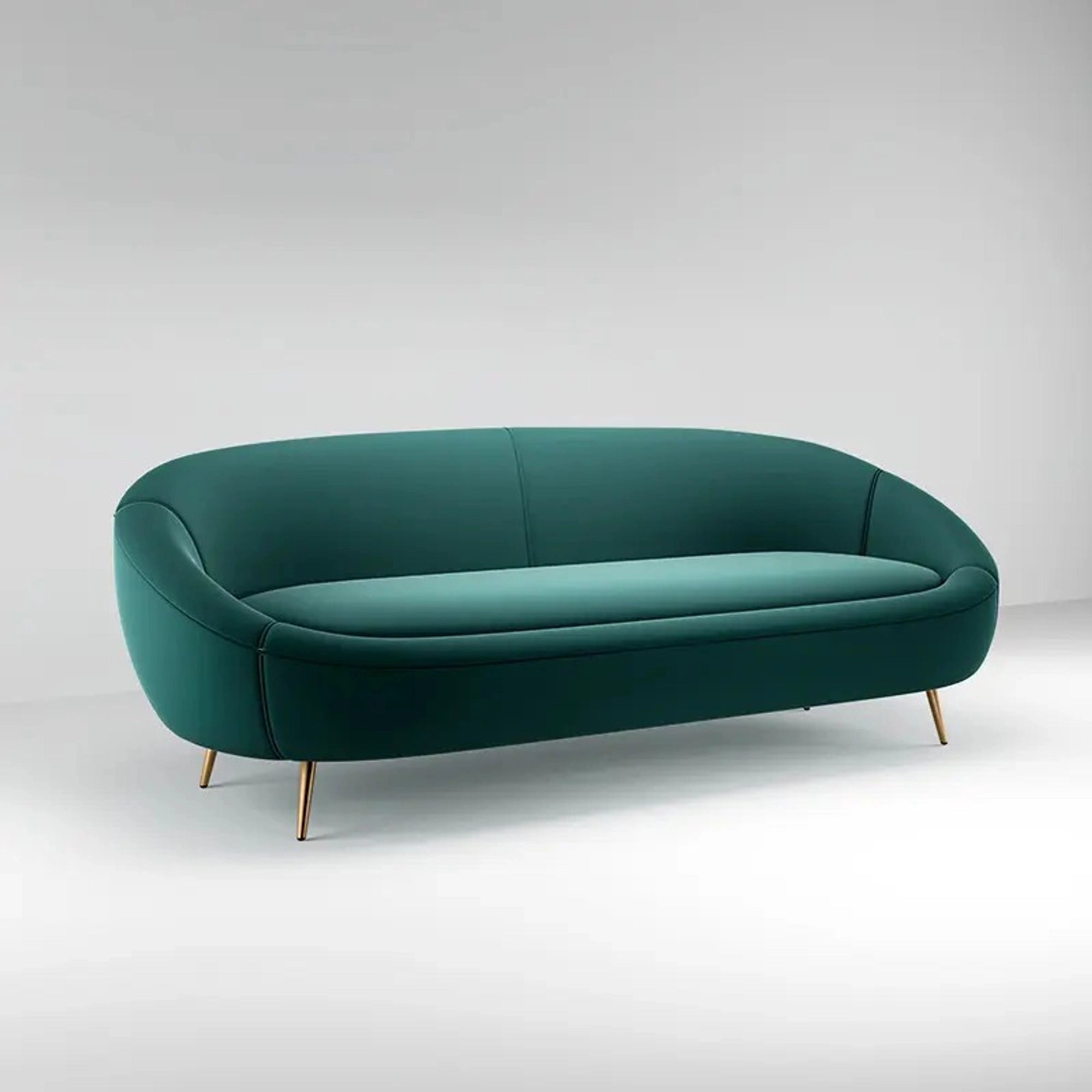 3 Seater & Sofa For Home Furniture, Upholstery Velvet Modern And Durable Design For Living Room and Office- Green