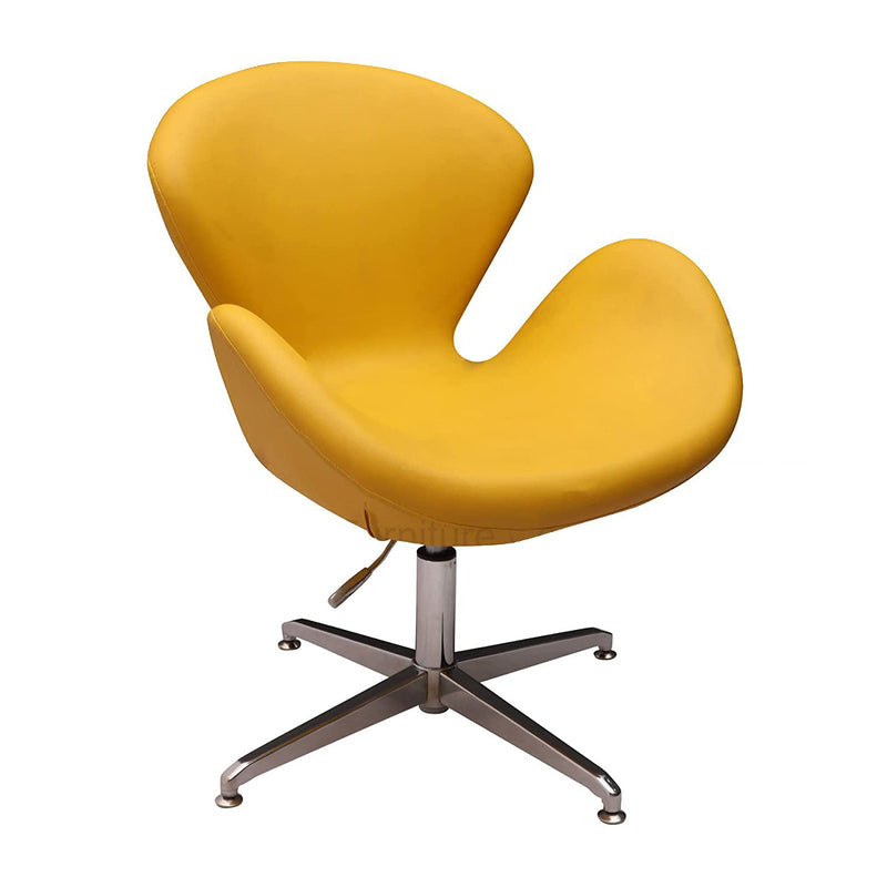 Fabric Lounge Chair With Metal Chrome Base