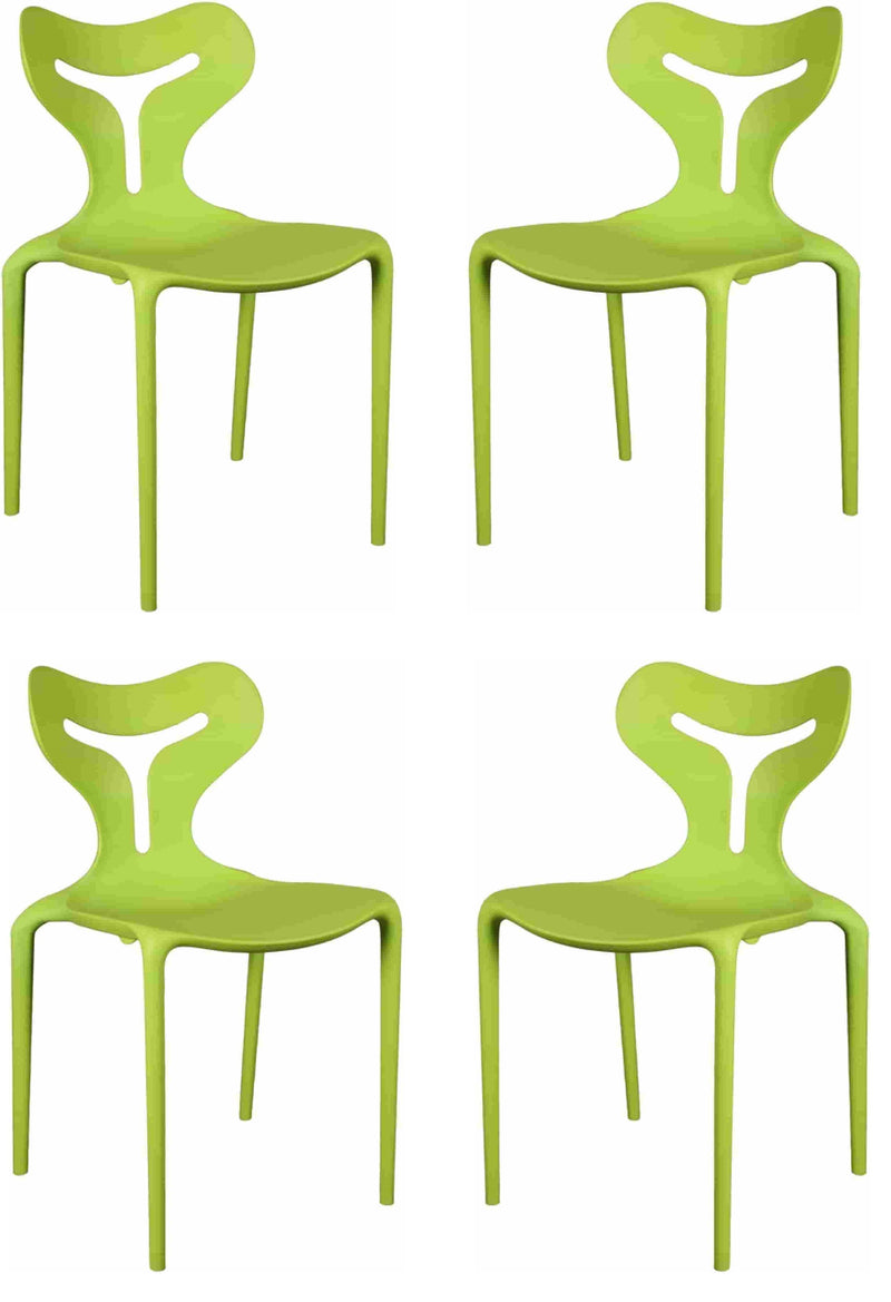 Cafe Chair in Crystal PP Robo Designer - Green