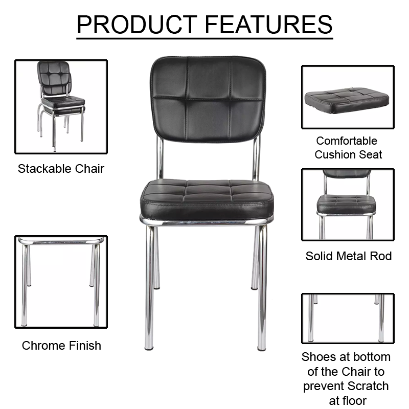 Visitor Chair with Metal Frame Legs