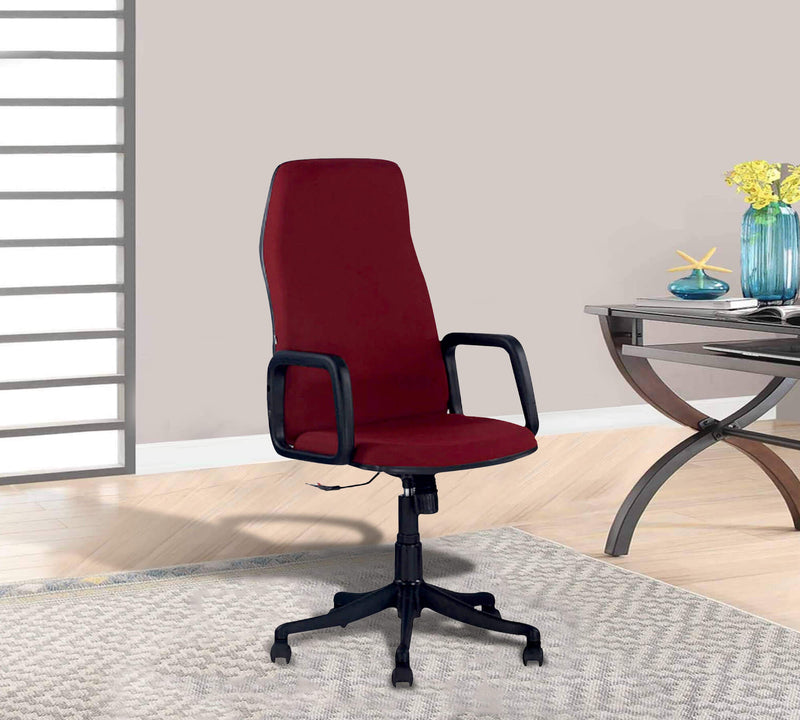 High Back Office Executive Chair with Height Adjustable Nylon Wheel Base