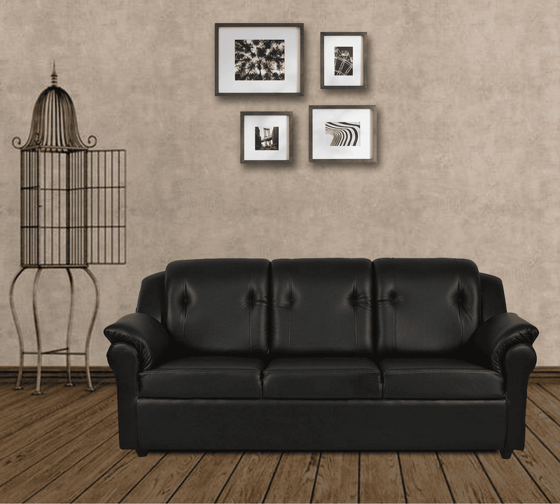 Wooden Frame Base 3 Seater/ 2 Seater/ Single Seater Leatherette Sofa