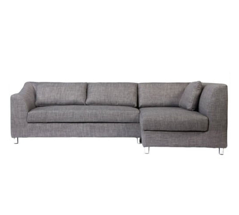 5 Seater Sofa with Chaise with Wooden Frame Metal Legs