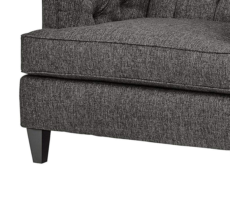 One Seater Chesterfield Sofa,  Armchair in Wooden Frame