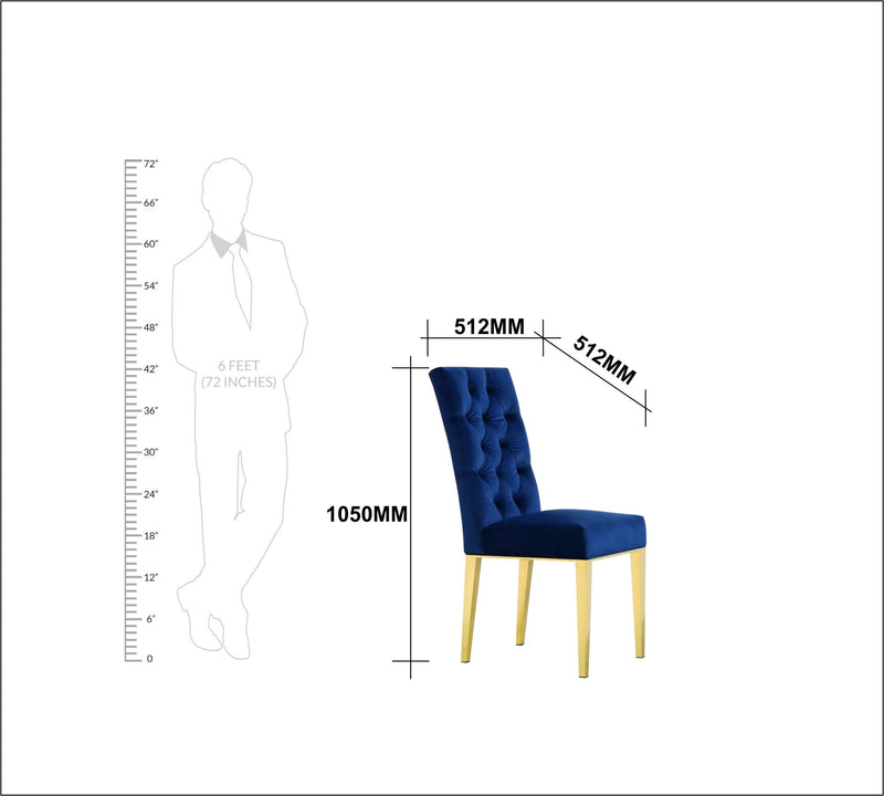 Solid Wooden Frame Legs Base Fabric Velvet Armless Dining Chair