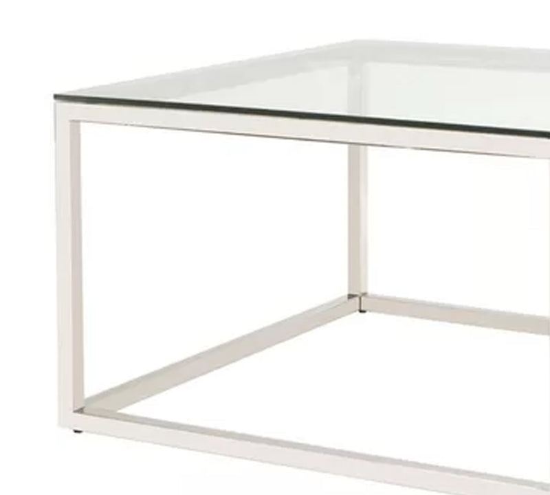 Metal Legs Frame Base Glass Top Center Table