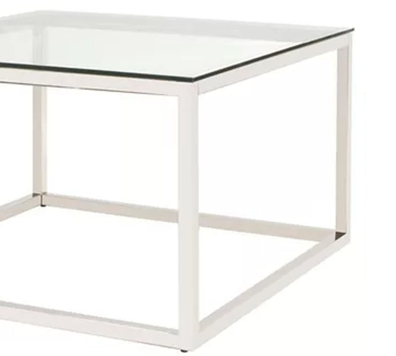 Metal Legs Frame Base Glass Top Center Table