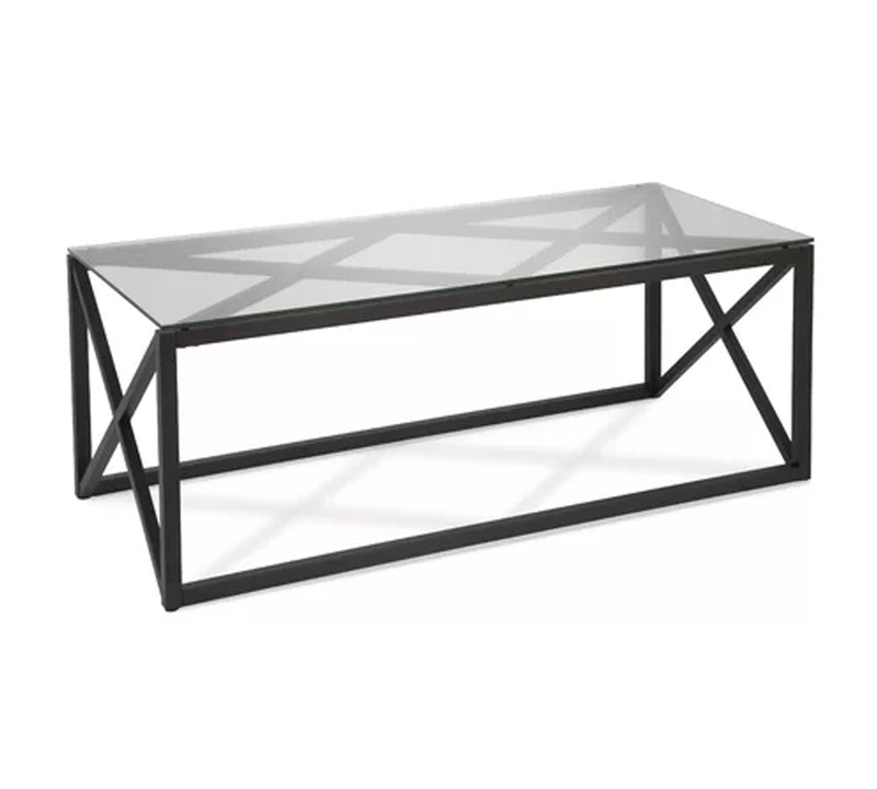 The Metal Frame Base Glass Center Table