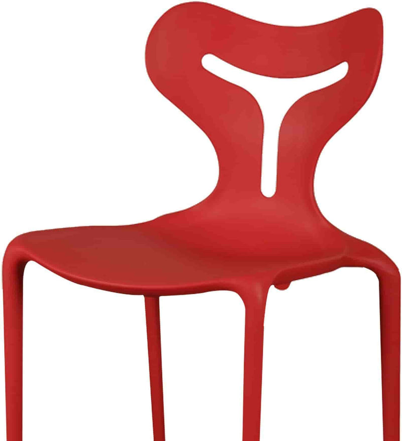 Outdoor Chair With Crystal PP Designer Robo - Red