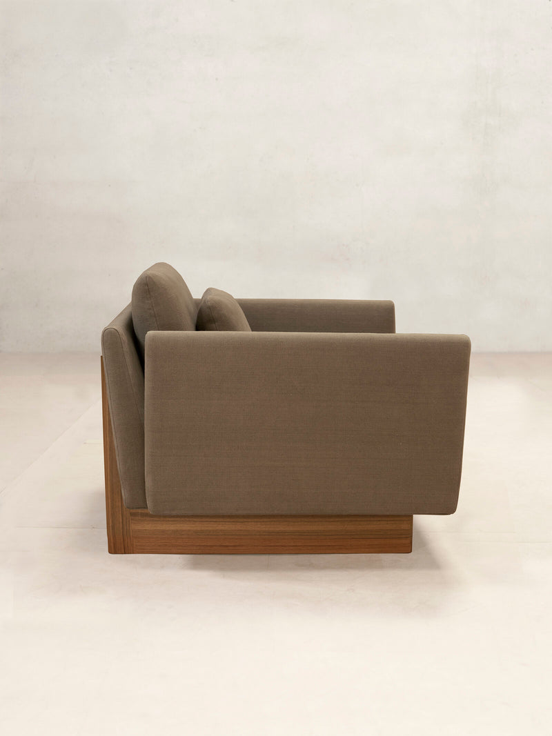 The two seater sofa with side table