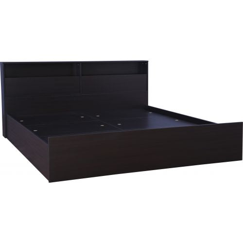 Queen Size Bed with Box storage in Dark Walnut 