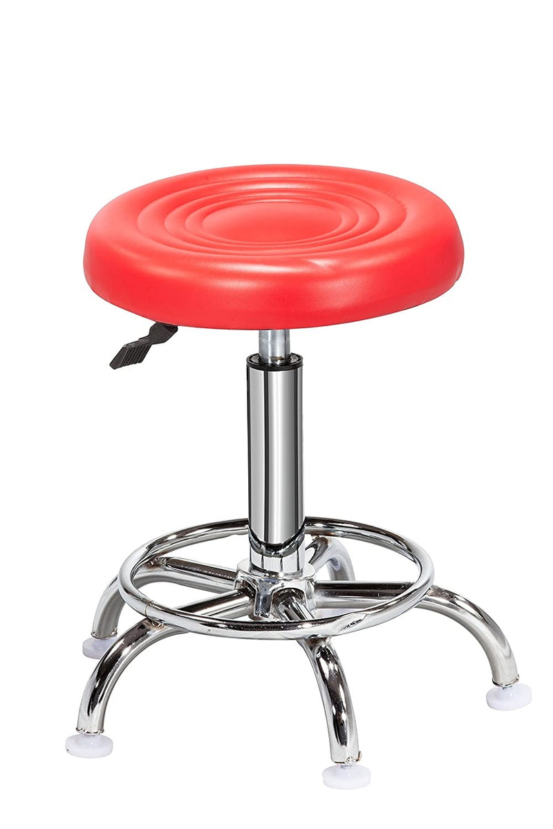 Doctor Stool Chrome Base in Red