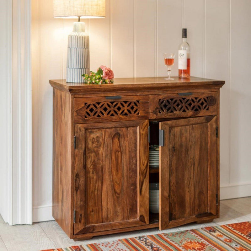 Wooden Bar Cabinet with Drawers