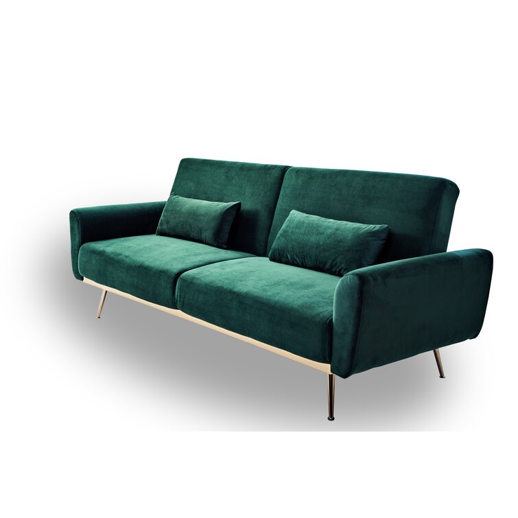 Three Seater Sofa cum Bed with Metal Legs